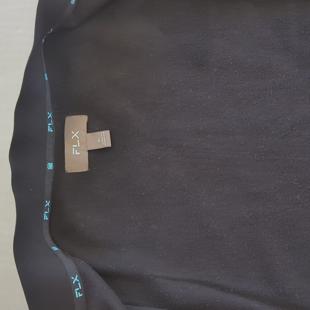 FLX  Stand Up Collar Full-Zip Performance Jacket XL Black Soft Inside Zip Pocket - Picture 11 of 16